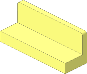 Panel  1 x  3 x  1 with Rounded Corners