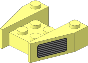 Wedge  3 x  4 with  2 Grille Stickers