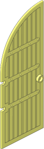 Door  1 x  5 x 10 with 1/4 Circle Top