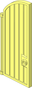 Door  1 x  4 x  7.667 with Curved Top