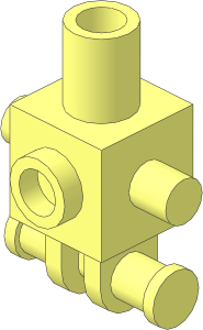 Minifig Mechanical Cuboid Torso with Stud on Front