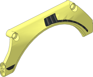 Technic Panel 15 x  2 x  5 Mudguard Arched with Vent Grid Left Pattern