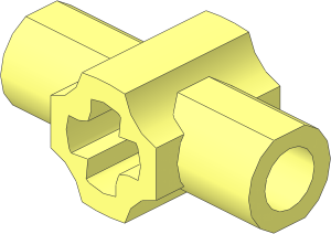 Technic Axle Hole with  2 Perpendicular Bar Tubes