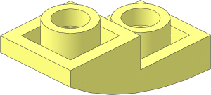 Slope Brick Curved  2 x  1 Inverted