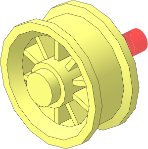Wheel Spoked with Stud (Complete)