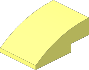 Slope Brick Curved  3 x  2