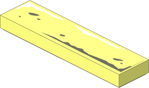 Tile  1 x  4 with Brick Outline Sticker