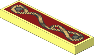 Tile  1 x  4 with Rope Sticker