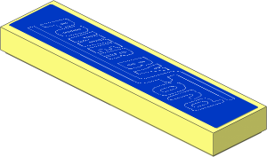 Tile  1 x  4 with "Power by Ford" Logo Sticker