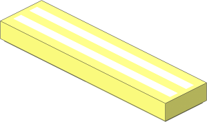 Tile  1 x  4 with Long White Stripes Pattern