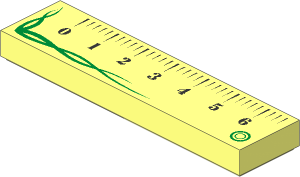 Tile  1 x  4 with Ruler and Golden Trim Pattern