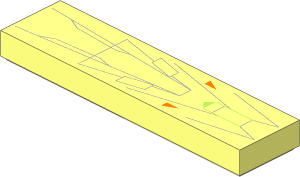Tile  1 x  4 with SW Mini Jedi Starfighter Pattern