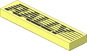 Tile  1 x  4 with "RALLY" Pattern