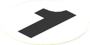 Sticker  3.9 x  3.9 Round with Black "1" on White Background