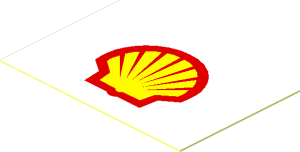 =Sticker 1.0 x 1.5 with Shell Logo