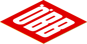 Sticker  1.3 x  1.3 with White Austrian Railways Logo