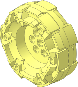 Wheel 30 x 64 with  7 Pin Holes and  6 Small Holes