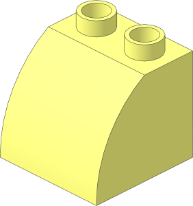 Duplo Brick  2 x  2 x  1.5 with Curved Front