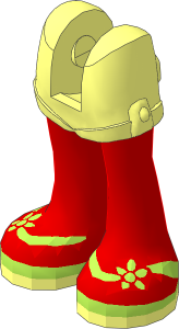 Figure Friends Legs with Shorts with Medium Nougat Legs and Lime Flower Sandals Pattern