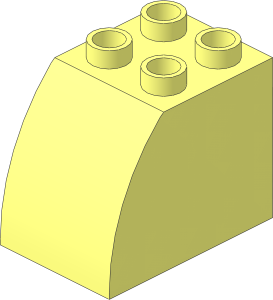 Duplo Slope Brick  2 x  3 x  2 with Curved Top