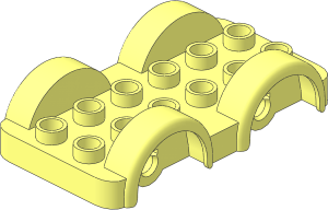 Duplo Car Base  2 x  6 with Mudguards