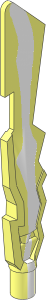 Minifig Sword with Jagged Edges with Marbled White Pattern