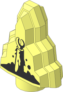 Rock Stepped with Black Zombie Pattern