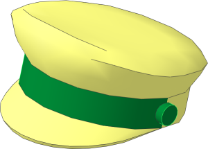 Minifig Captains Hat with Golden Braid Pattern