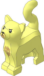 Animal Cat Standing Looking Forward with Tan Breast, Tan Chin and Black Nose Angry Face Pattern