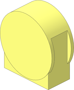 Duplo Brick  1 x  3 x  2 Round Top with Cut Away Sides