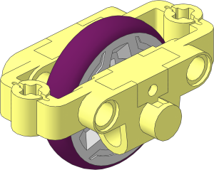 Motor Inertia Flywheel  4 x  6 x  2 with Metal Wheel and Dark Azure Tyre Pattern