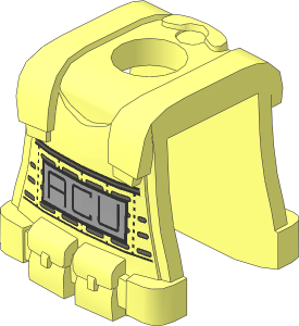 Minifig Body Armour Vest with "ACU" Pattern