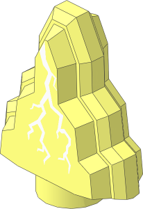 Rock Stepped with White Lightning Pattern