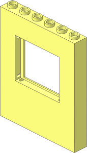 Panel  1 x  6 x  6 with  4 x  2 Window Cutout