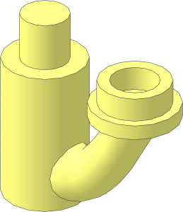 Plant with Bar and Off-Shoot with Hollow Stud