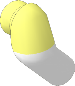 Minifig Arm Right with White Lower Arm Pattern