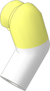 Minifig Arm Left with White Lower Arm Pattern