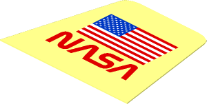 Sticker Minifig Torso with United States Flag and NASA Worm Logo