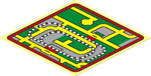Sticker  3.5 x  3.5 with Airport Shuttle Route Map