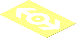 =Sticker  1.2 x  1.9 with White Train Logo
