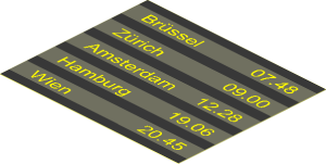 Sticker  2.9 x  3.5 with Train Schedule