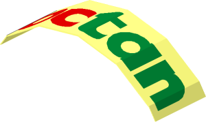 Sticker  0.5 x  1.8 with Octan Logo without Border on Transparent Background (Formed)