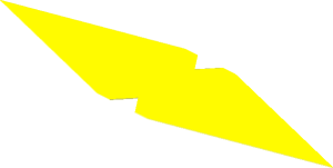Sticker  1.4 x  5.3 Cutout Rhombus with Yellow Top