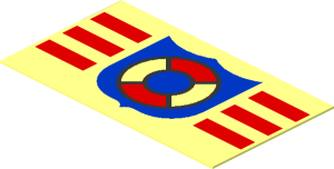 Sticker  0.8 x  1.4 with Coast Guard (1995) Logo