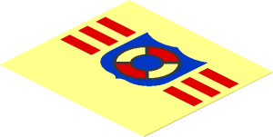 Sticker  3.4 x  3.8 with Coast Guard (1995) Logo