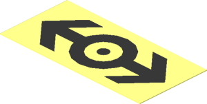 Sticker  1.2 x  2.5 with Black Train Logo