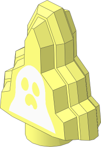 Rock Stepped with White Ghost Pattern