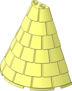 Cone  4 x  8 x  6 Half with Roof Tiles