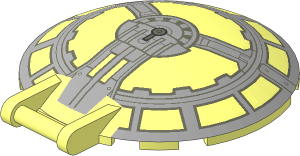 Dish  6 x  6 Inverted - No Studs with Handle with SW Resistance Bomber Cockpit Pattern