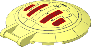 Dish  6 x  6 Inverted - No Studs with Handle with SW TIE Silencer Hatch Pattern